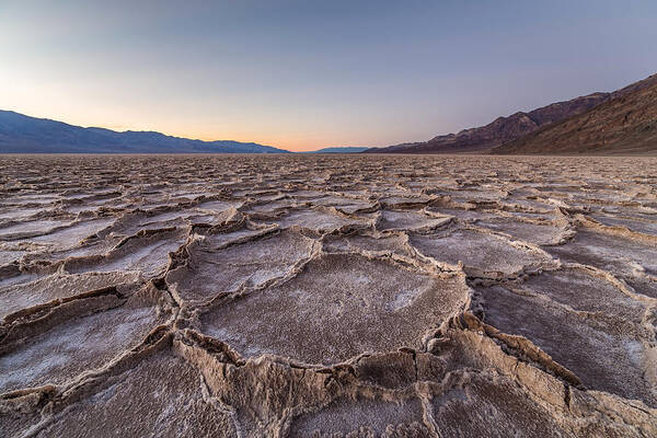 Dusk Poster featuring the photograph Dusk in Death Valley by Pierre Leclerc Photography