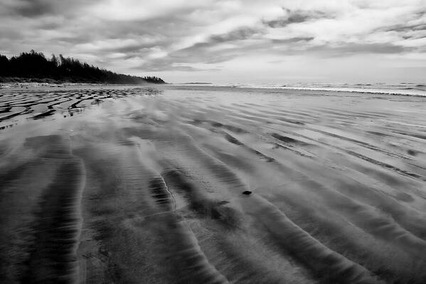 Black And White Poster featuring the photograph Dusk Tide by Allan Van Gasbeck