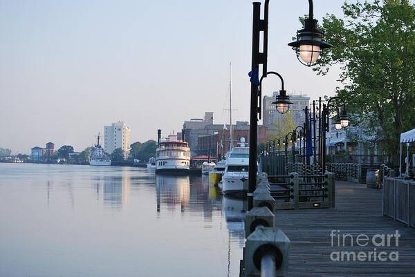 Green Poster featuring the photograph Early Morning Walk Along the River by Bob Sample