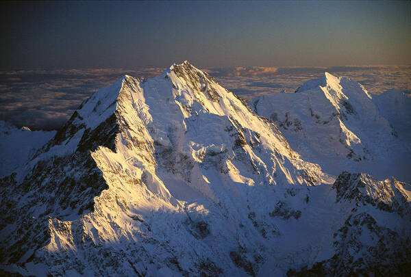 Feb0514 Poster featuring the photograph Eastern Faces Of Mt Cook And Mt Tasman by Colin Monteath