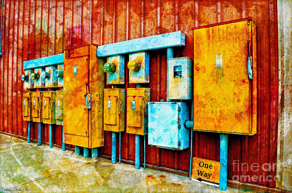 Electric Poster featuring the photograph Electrical Boxes IV by Debbie Portwood