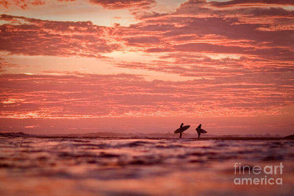Surfing Poster featuring the photograph End of A Perfect Day by Paul Topp