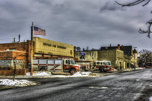 Buffalo Photographs Poster featuring the photograph Engine 37 Ladder 4 by John Angelo Lattanzio