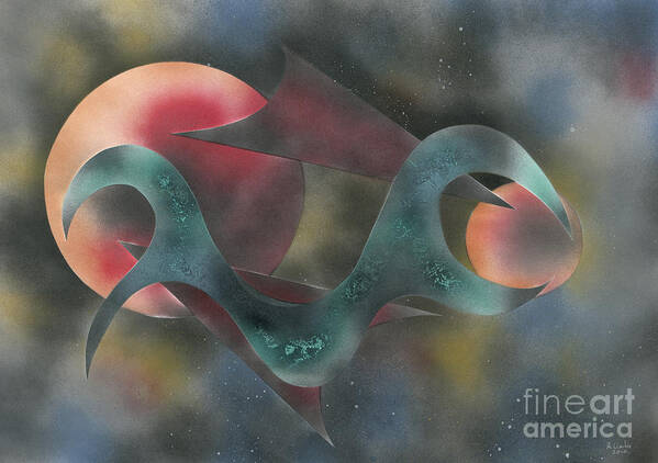 Abstract Poster featuring the painting Ethereal Cosmos. by Kenneth Clarke