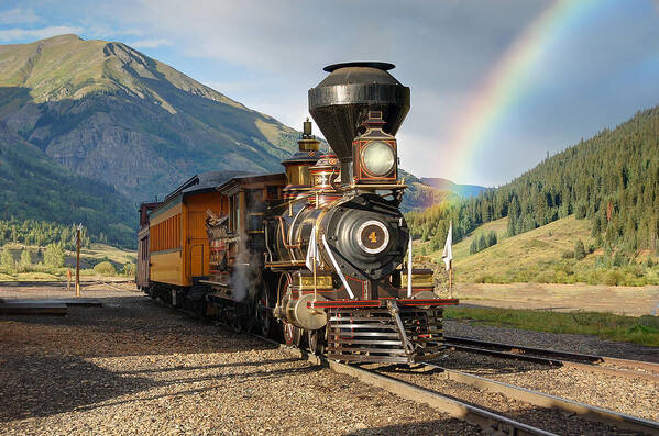 Steam Train Photographs Photographs Photographs Poster featuring the photograph Eureka Rainbow by Ken Smith