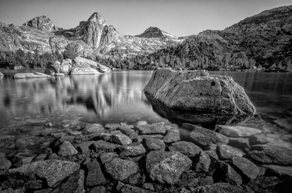 Kings Canyon Poster featuring the photograph Evening Serenity Black and White by Matt Hammerstein
