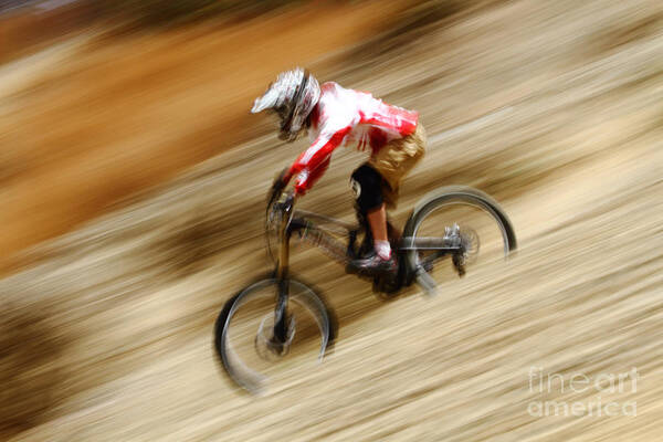 Cycling Poster featuring the photograph Extreme Downhill Cycling by James Brunker