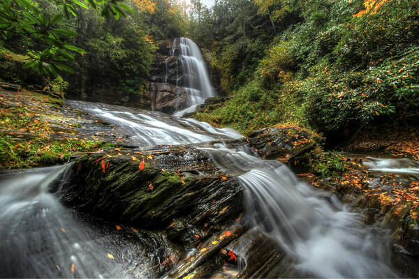 Waterfall Poster featuring the photograph Upper Sols Creek Falls #1 by Doug McPherson