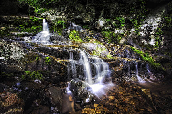 Water Poster featuring the photograph Falling Cascades by Joshua Minso