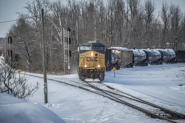 Csx Railroad Poster featuring the photograph February 17. 2015 - CSX Q597 by Jim Pearson