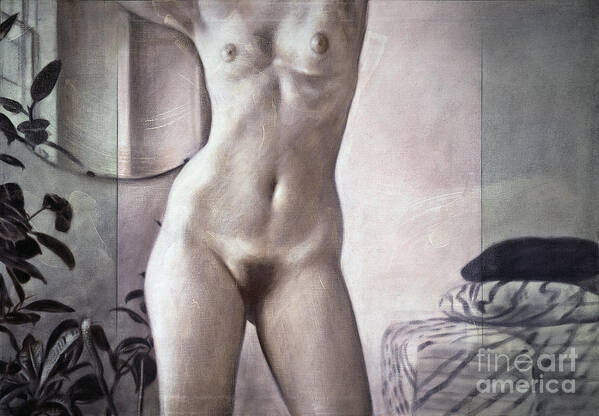 Nude Poster featuring the painting Female Torso by Ritchard Rodriguez