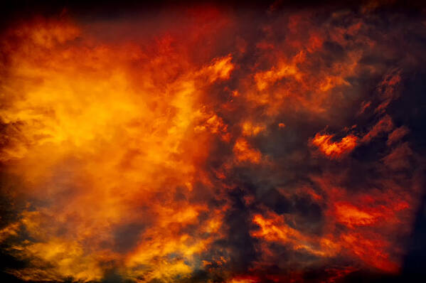 Fire Poster featuring the photograph Fire in the Skies by Paul W Sharpe Aka Wizard of Wonders