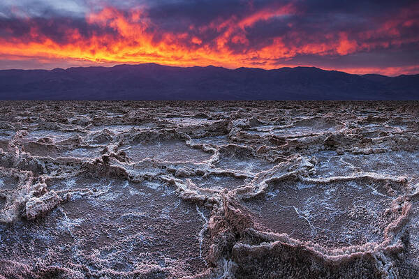 Death Valley Poster featuring the photograph Fire over Death Valley by Andrew Soundarajan