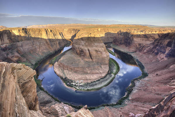 Horseshoe Bend Poster featuring the photograph First Light At Horseshoe Bend by Mark Harrington