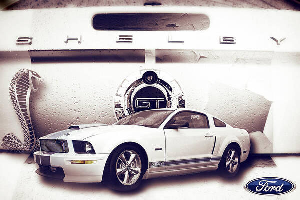 Car Poster featuring the photograph Ford Mustang Shelby GT by Gray Artus