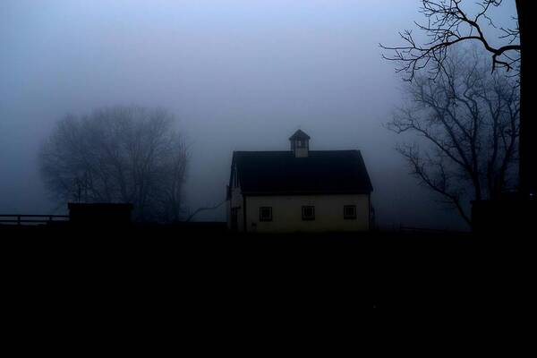 House In The Fog Poster featuring the photograph Foreboding by Carlee Ojeda