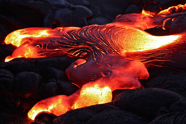 Lava Poster featuring the photograph Fresh Lava Flow by Venetia Featherstone-Witty