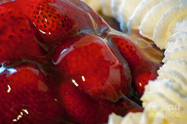 Strawberry Poster featuring the photograph Fresh Strawberry Pie by Gwyn Newcombe