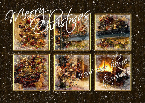 Merry Christmas Poster featuring the digital art From Our Home to Yours by Blair Wainman