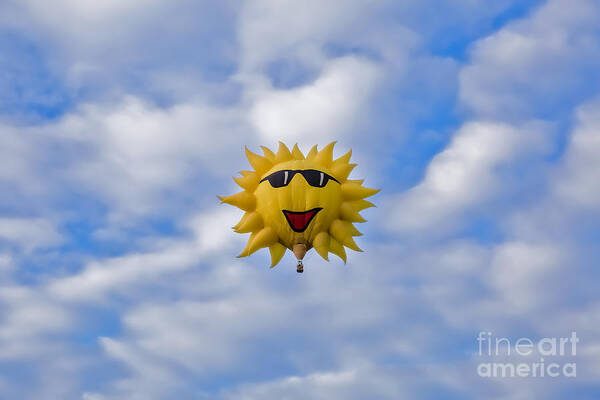 Smile Poster featuring the photograph Funny Sunny Balloon Fac by Brenda Giasson