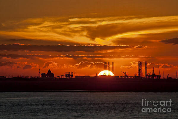 Sunset Poster featuring the photograph Galveston at Sunset by Shirley Mangini