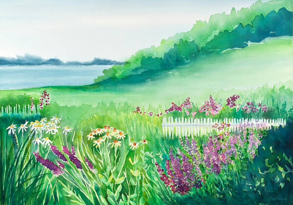 Garden By The Sea Poster featuring the painting Garden by the Sea by Michelle Constantine