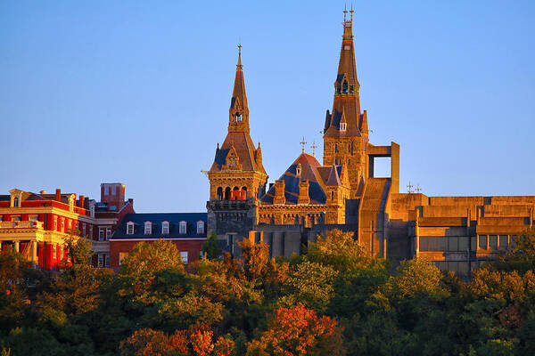 Georgetown University Poster featuring the photograph Georgetown University by Mitch Cat