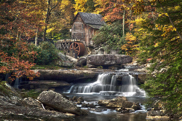 West Virginia Poster featuring the photograph Glade Creek Mill by Robert Fawcett