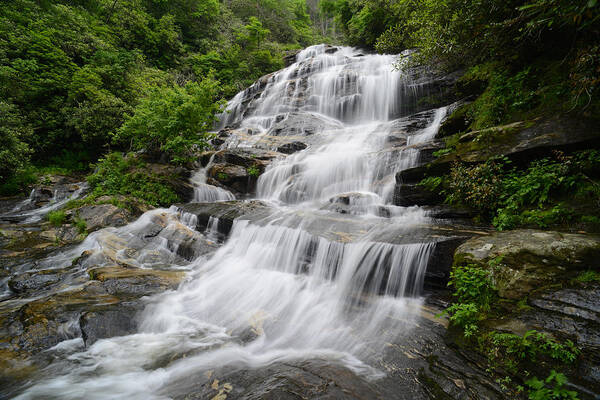 Waterfalls Poster featuring the photograph Glen Falls - Highlands North Carolina Waterfall by Matt Plyler