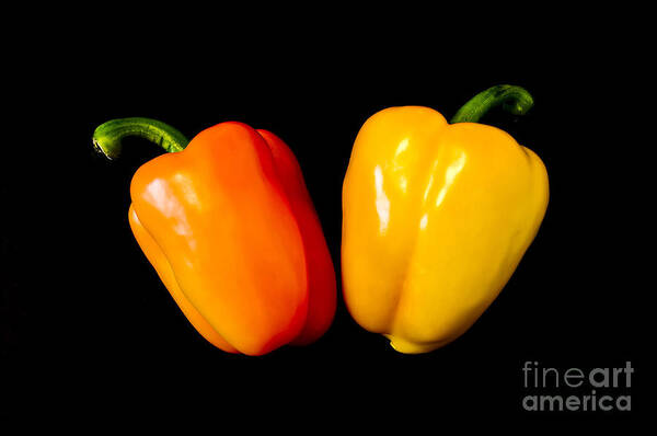 Pepper Poster featuring the photograph Glowing Peppers by Anthony Sacco