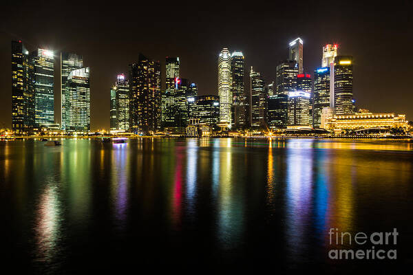 Asia Poster featuring the photograph Glowing Singapore by AsianDreamPhoto