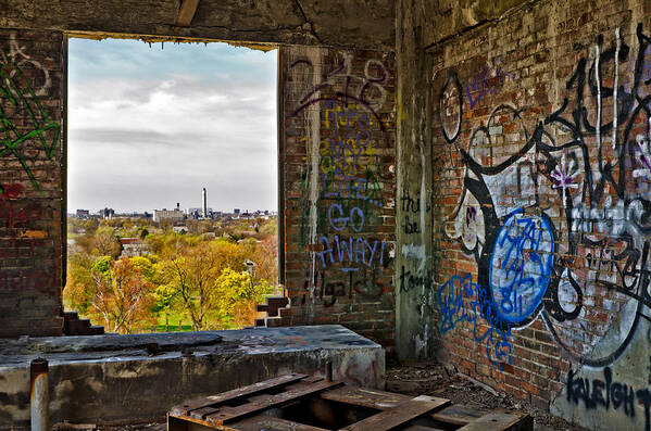 Detroit Poster featuring the photograph Go Away by Winnie Chrzanowski