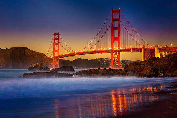 Golden Gate Bridge Poster featuring the photograph Golden Gate by Jeana Childress