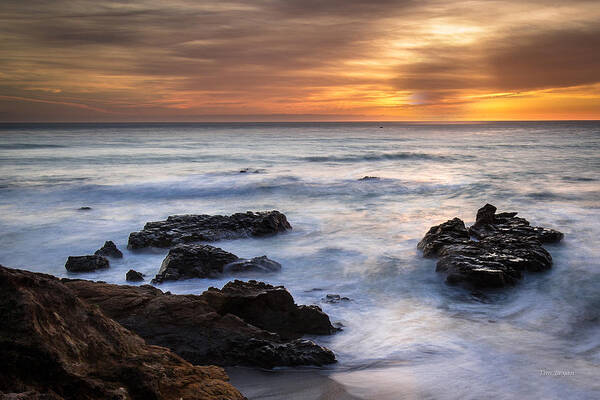 Central Coast Poster featuring the photograph Golden Hour ... Cambria by Tim Bryan
