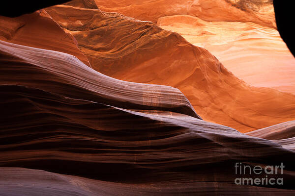 Antelope Canyon Poster featuring the photograph Golden Sheen by Jim McCain