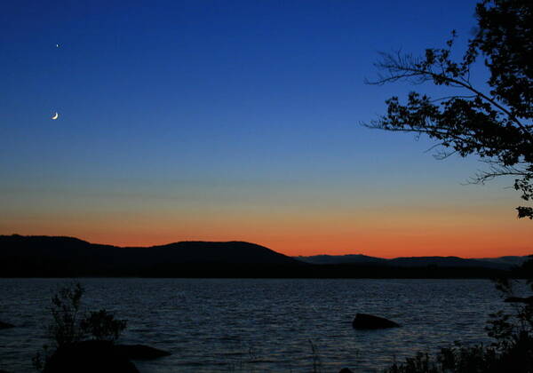 Sunset Poster featuring the photograph Goodnight Moon by Neal Eslinger