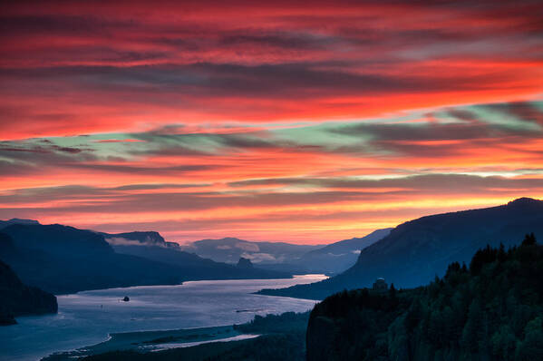 Columbia River Gorge Poster featuring the photograph Gorge Sunrise by Brian Bonham