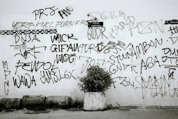 Graffiti Poster featuring the photograph Graffiti Tags in Asia by Shaun Higson