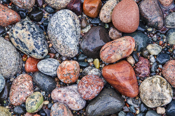 Rocky Beach Poster featuring the photograph Grand Marais Beach by Peg Runyan