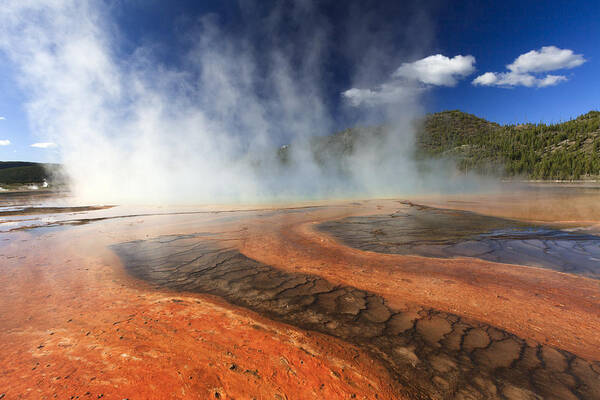 530440 Poster featuring the photograph Grand Prismatic Spring Yellowstone Np by Duncan Usher