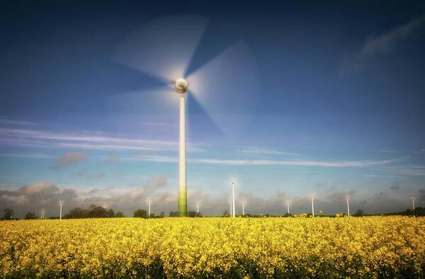Blurred Motion Poster featuring the photograph Green Energy by Siegfried Haasch