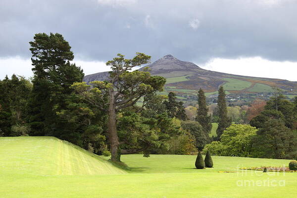 Powerscourt Poster featuring the photograph Green Green Garden And Mountain by Christiane Schulze Art And Photography