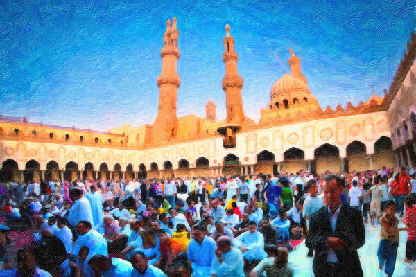 Hajj Poster featuring the painting Hajj by MotionAge Designs