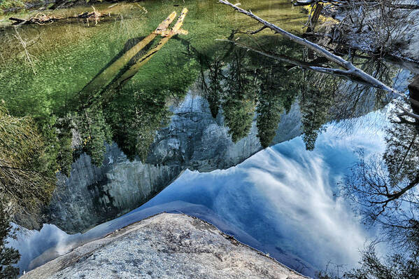 River Poster featuring the photograph Half Dome Reflected by Cat Connor