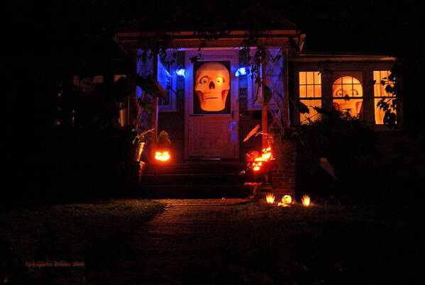 House Poster featuring the photograph Halloween by Aleksander Rotner