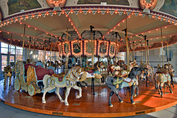 Carousel Poster featuring the photograph Hampton Carousel 2 by Jerry Gammon
