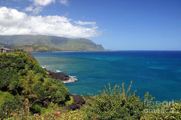 Scenic Poster featuring the photograph Hanalei Bay by Bob Hislop