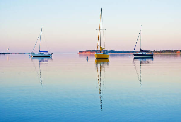 Grand Marais Michigan Poster featuring the photograph Harbor Sunset by Gary McCormick