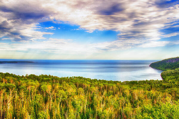 Minnesota Poster featuring the photograph Heavens Over Lake Superior by Bill and Linda Tiepelman