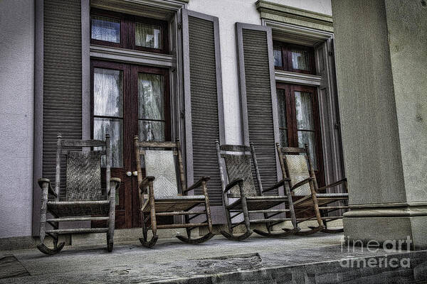 Nashville Poster featuring the photograph Hermitage Chairs by Timothy Hacker